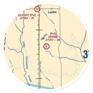 Zerbe Airport (MT51) VFR Sectional Sticker (20 mile)