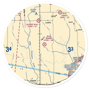 Zerbe Airport (MT51) VFR Sectional Sticker (30 mile)