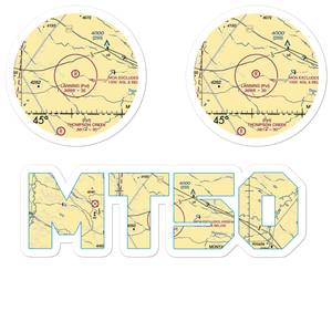 Lanning Ranch Airport (MT50) VFR Sectional Sticker Pack