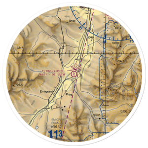 Flying Y Ranch Airport (MT48) VFR Sectional Sticker (30 mile)