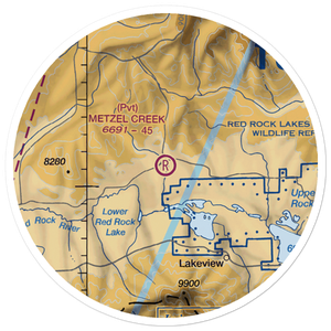 Metzel Creek Airport (MT47) VFR Sectional Sticker (20 mile)