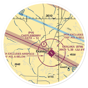 Castleberry Airport (MT45) VFR Sectional Sticker (20 mile)