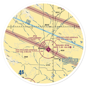 Castleberry Airport (MT45) VFR Sectional Sticker (30 mile)