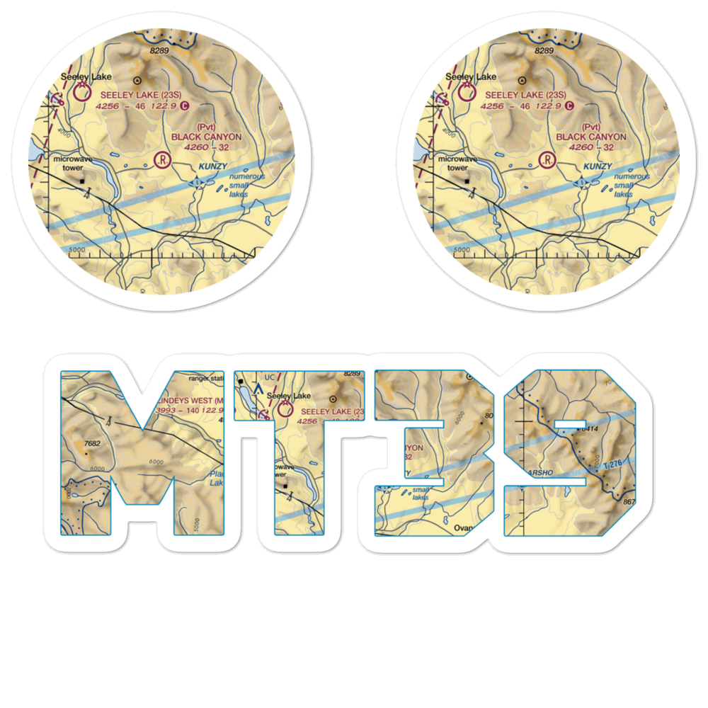 Black Canyon Ranch Airport (MT39) VFR Sectional Sticker Pack 