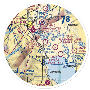Sanders Airport (MT37) VFR Sectional Sticker (20 mile)