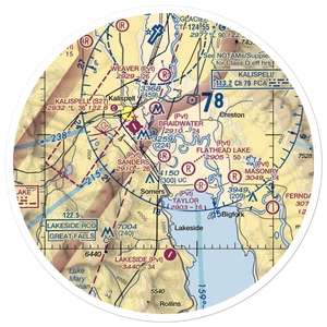 Sanders Airport (MT37) VFR Sectional Sticker (30 mile)