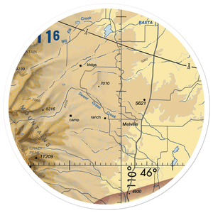 Cottontail Ranch Airport (MT36) VFR Sectional Sticker (30 mile)