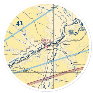 Ruff Airport (MT34) VFR Sectional Sticker (30 mile)