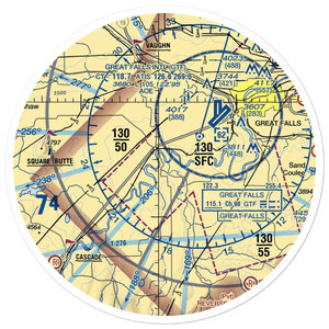Bair Airport (MT33) VFR Sectional Sticker (30 mile)