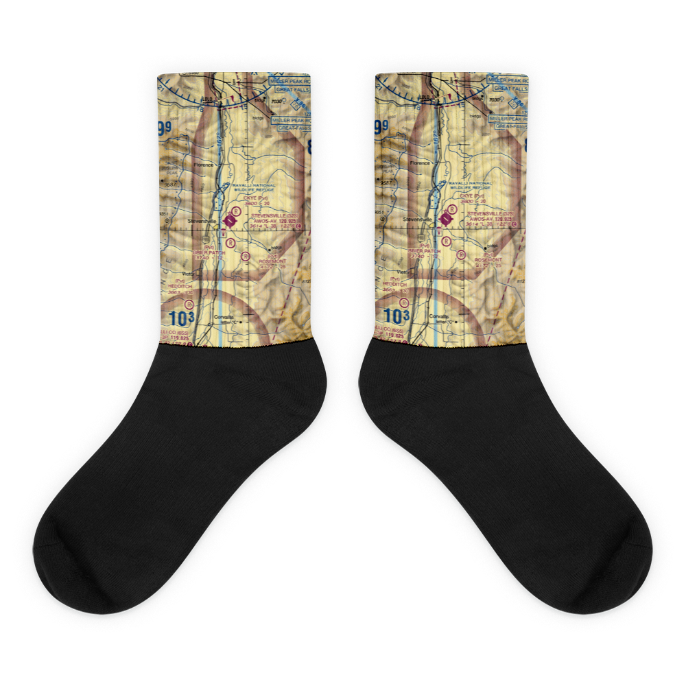 Ckye Field (MT32) VFR Sectional Socks 