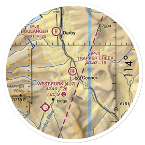 Trapper Creek Strip (MT30) VFR Sectional Sticker (20 mile)