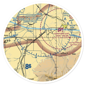 Beacon Star Antique Airfield (MT24) VFR Sectional Sticker (30 mile)