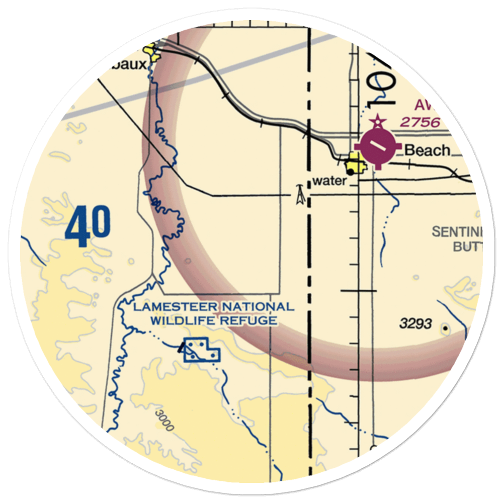 Hollstein Ranch Airport (MT20) VFR Sectional Sticker (20 mile) 