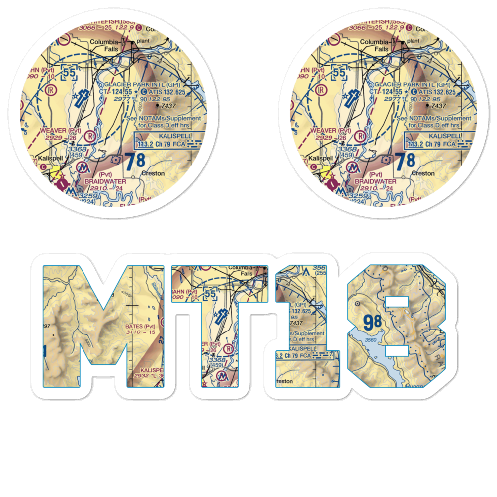 Hoerner Airport (MT18) VFR Sectional Sticker Pack 