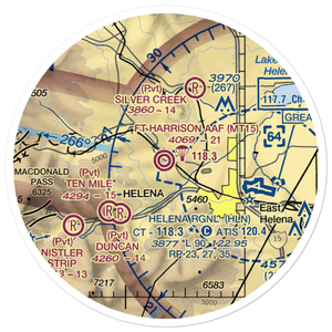 Fort Harrison Army Airfield (MT15) VFR Sectional Sticker (20 mile)