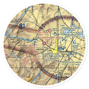 Fort Harrison Army Airfield (MT15) VFR Sectional Sticker (30 mile)