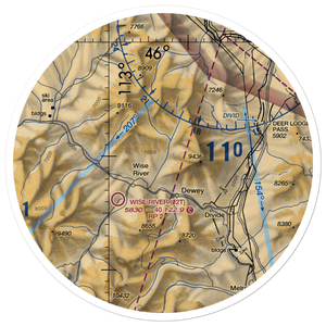 Jerry Creek Airport (MT14) VFR Sectional Sticker (30 mile)