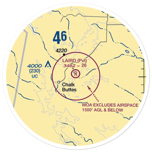 Laird Ranch Airport (MT05) VFR Sectional Sticker (20 mile)