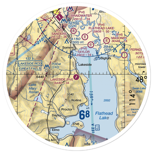 Lakeside Airport (MT03) VFR Sectional Sticker (30 mile)