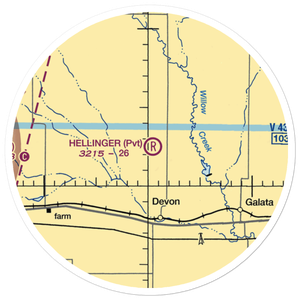 Hellinger Airport (MT02) VFR Sectional Sticker (20 mile)