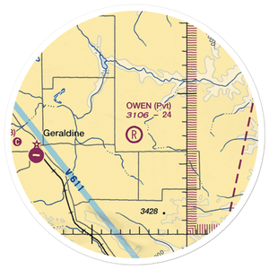 Owen Bros Airport (MT01) VFR Sectional Sticker (20 mile)