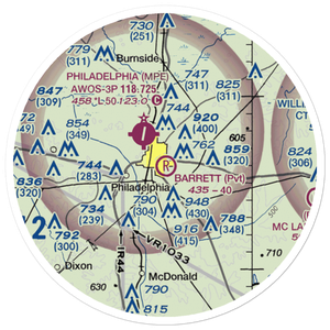 Barrett Field (MS96) VFR Sectional Sticker (20 mile)