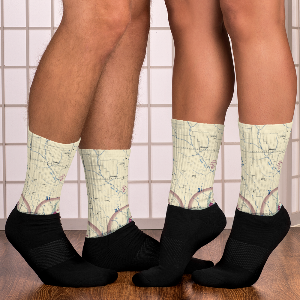 J B Airport (MT90) VFR Sectional Socks 