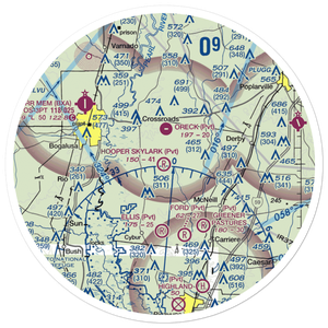 Hooper Skylark Field (MS93) VFR Sectional Sticker (30 mile)