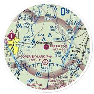 Oreck Airport (MS88) VFR Sectional Sticker (20 mile)
