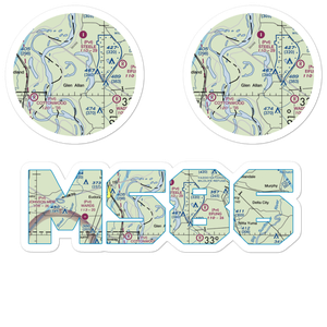 Oglesby Farms Inc. Airport (MS86) VFR Sectional Sticker Pack