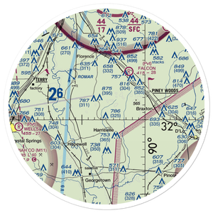 Alton Field (MS83) VFR Sectional Sticker (30 mile)