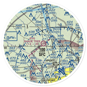 Shade Tree Field (MS82) VFR Sectional Sticker (20 mile)