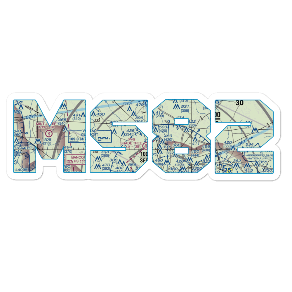 Shade Tree Field (MS82) VFR Sectional Sticker 