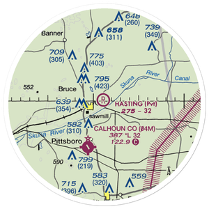 Hasting Airpark (MS80) VFR Sectional Sticker (20 mile)