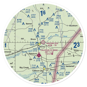 Hasting Airpark (MS80) VFR Sectional Sticker (30 mile)