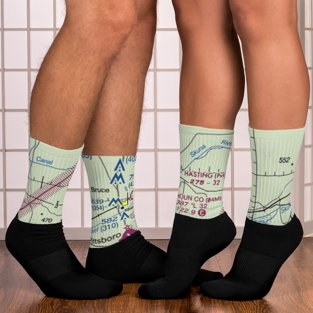 Hasting Airpark (MS80) VFR Sectional Socks 