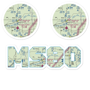 Hasting Airpark (MS80) VFR Sectional Sticker Pack