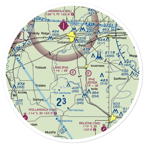 Lang Flying Service Airport (MS77) VFR Sectional Sticker (30 mile)