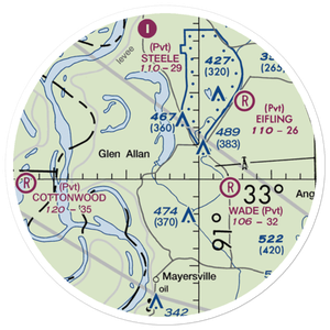 Lewis Airport (MS75) VFR Sectional Sticker (20 mile)