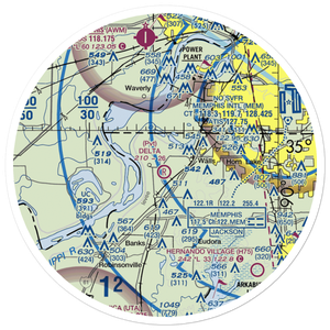 Delta Flying Service Inc Airport (MS65) VFR Sectional Sticker (30 mile)
