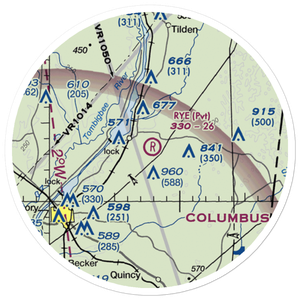 Rye Field (MS63) VFR Sectional Sticker (20 mile)