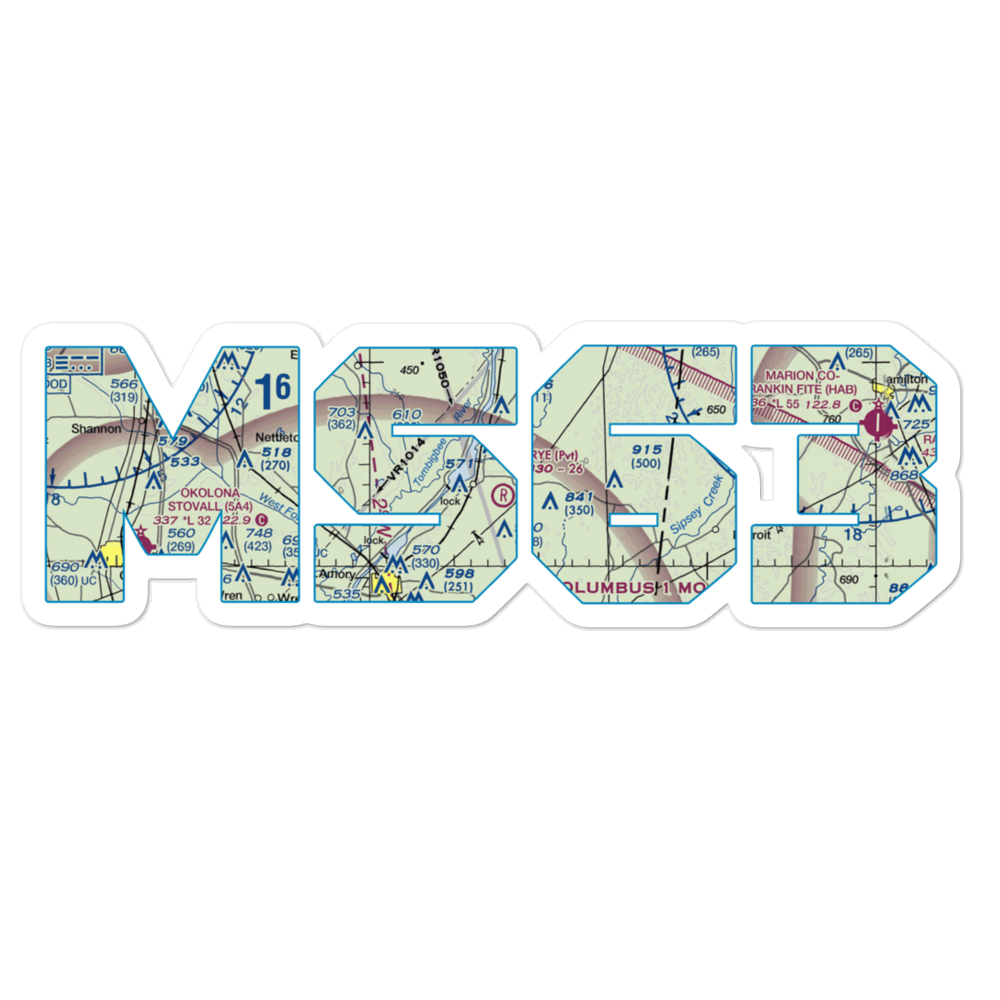 Rye Field (MS63) VFR Sectional Sticker 