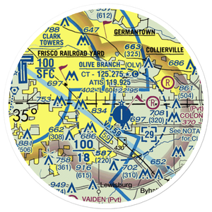 Davis Field (MS62) VFR Sectional Sticker (20 mile)