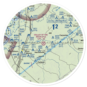 Valley of The Moon Airport (MS59) VFR Sectional Sticker (30 mile)