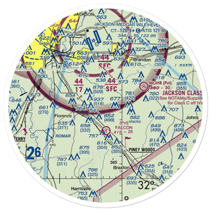 Tullos Field (MS58) VFR Sectional Sticker (30 mile)