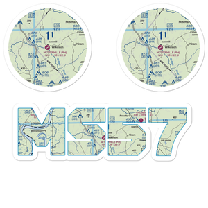 Fred Netterville Lbr Co Wilkinson Commnty Airport (MS57) VFR Sectional Sticker Pack