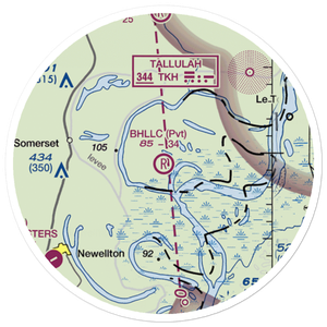 Dale Landing Strip (MS45) VFR Sectional Sticker (20 mile)