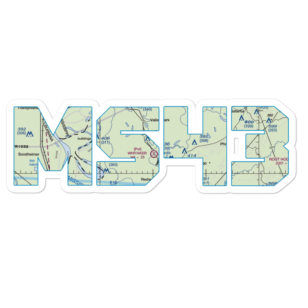 Whitaker Airport (MS43) VFR Sectional Sticker 