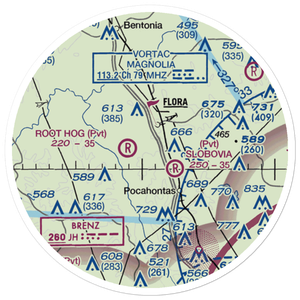 Mississippi Petrified Forest Airport (MS42) VFR Sectional Sticker (20 mile)