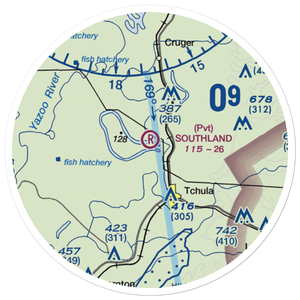 Southland Flying Service Inc. Airport (MS40) VFR Sectional Sticker (20 mile)